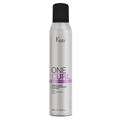 Kezy ONE CURL mild semi-permanent wave Однофазная полустойкая щадящая завивка с серицином и экстрактом фиалки - Без аммиака! Без тиогликолятов! Без парабенов! 250 мл